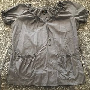 Peaches Medium Grey Scrub Top Unique